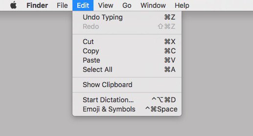 Memorize the shortcuts for Cut, Copy, Paste, and Select All to improve your productivity big-time.