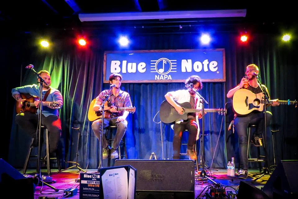 From left to right: Kenji Yoshia, Zachary Freitas, Brandon Kerrigan, and myself live at Blue Note on July 3rd. Photo by Kay Oneal.