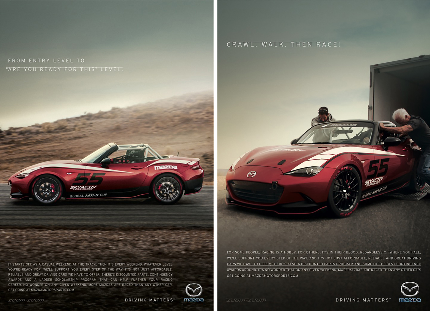 Mazda MX-5 Cup Car Ads