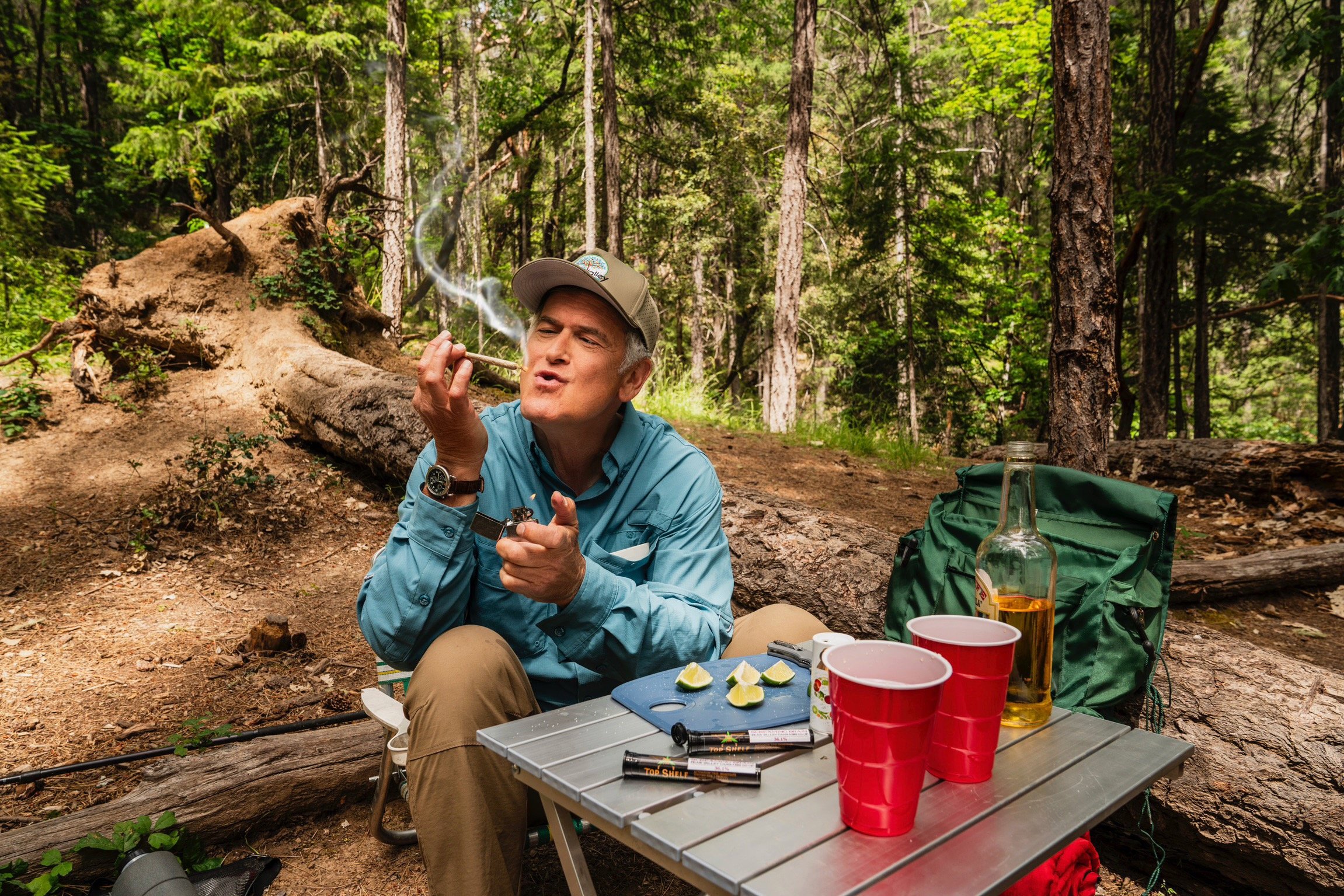Bruce Campbell as Ernie party in the woods.jpeg