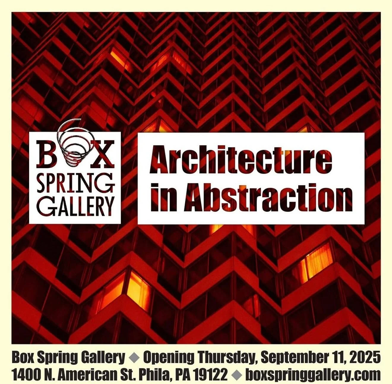 Two of our artists @pehrensalphotography and @claireedgy have works in an upcoming show @boxspringgallery opening this Thursday!
*
About the show: Architecture in Abstraction is a collection of perspectives, where artists use the camera as their mind