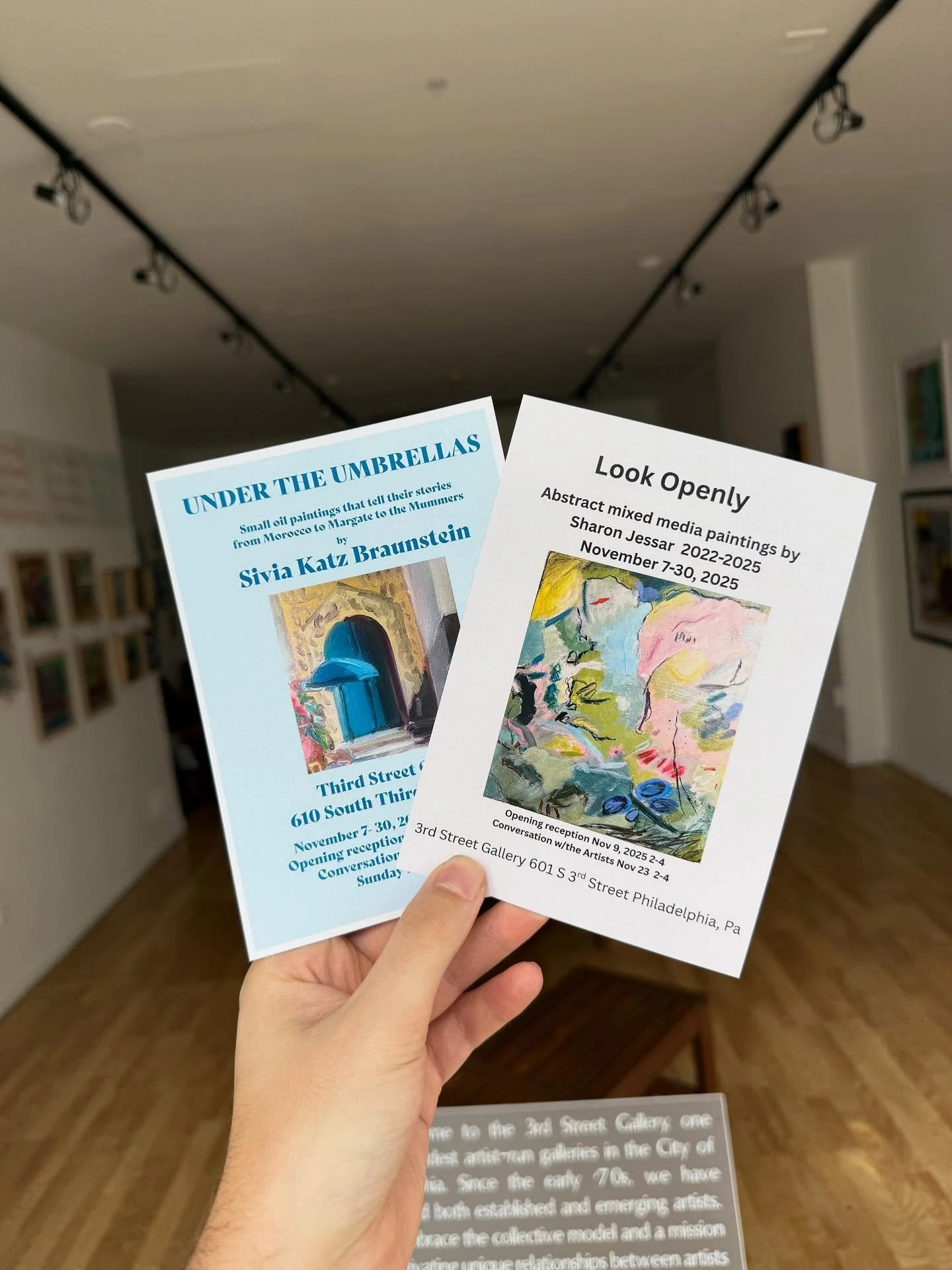 Artist talks today starting at 2 PM!