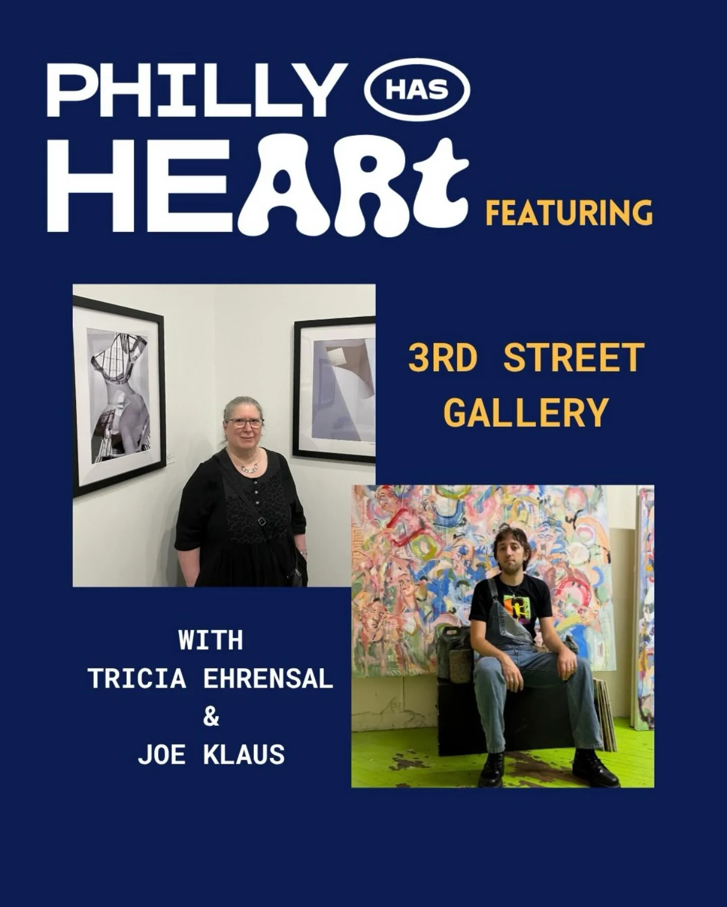 Have you listened yet? 🎧
*
@jklausart and @pehrensalphotography joined @phillyhasheart to talk about the Gallery, the spirit of our co-op community, and what it means to make and share art in Philly.
*
Listen on Apple or Spotify link in bio❤️
*
Woul