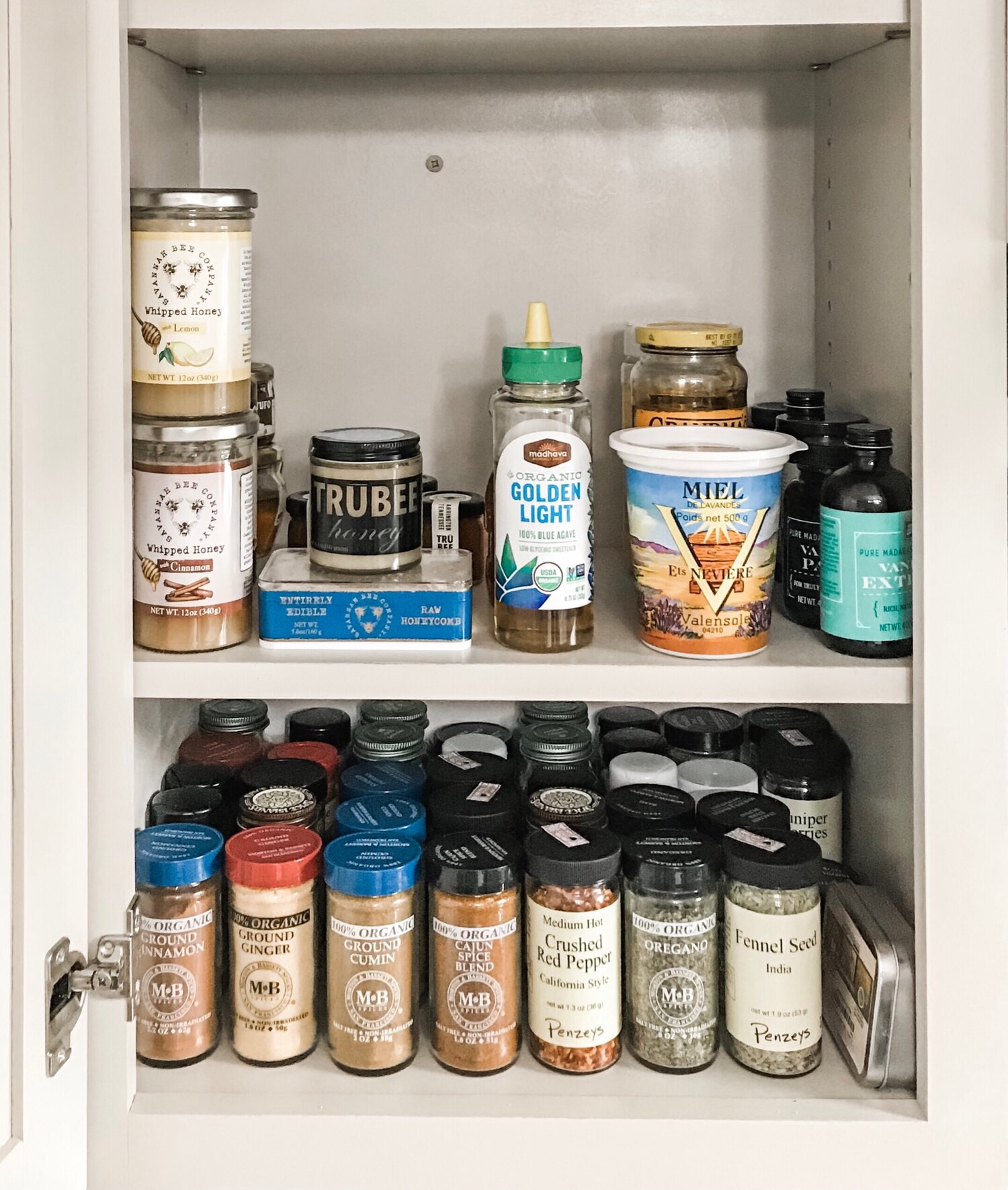 Spice Cabinet Makeover + Tips to Organizing Spices in A Cabinet
