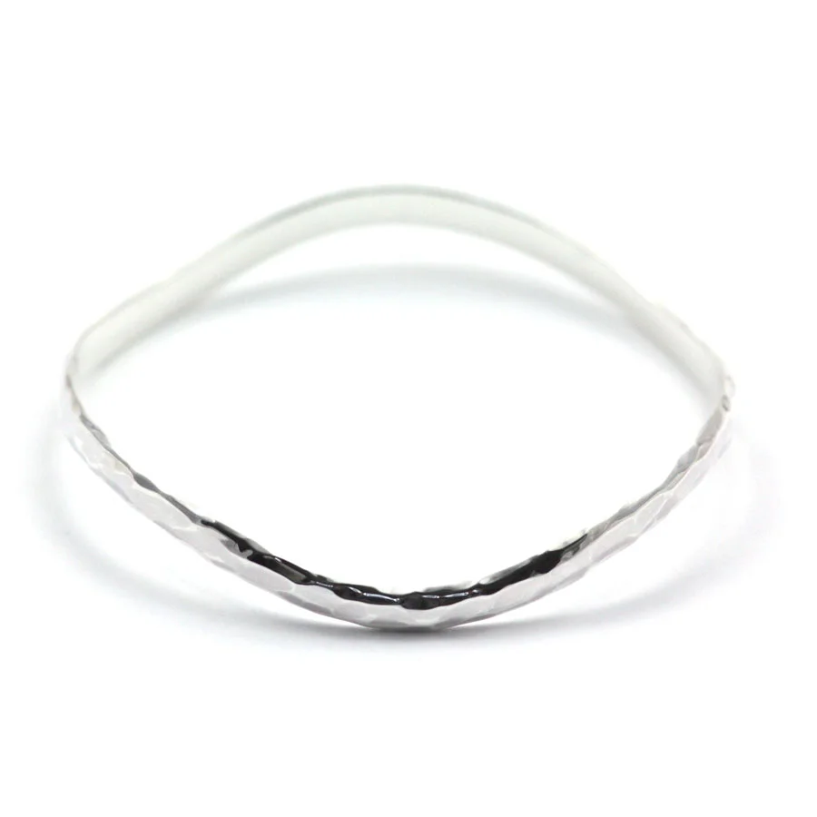 DASA Hammered Wave Bangle Bracelet
