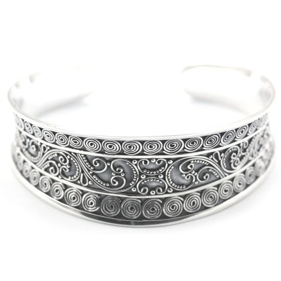 DEWI Concave Filigree Cuff Bracelet