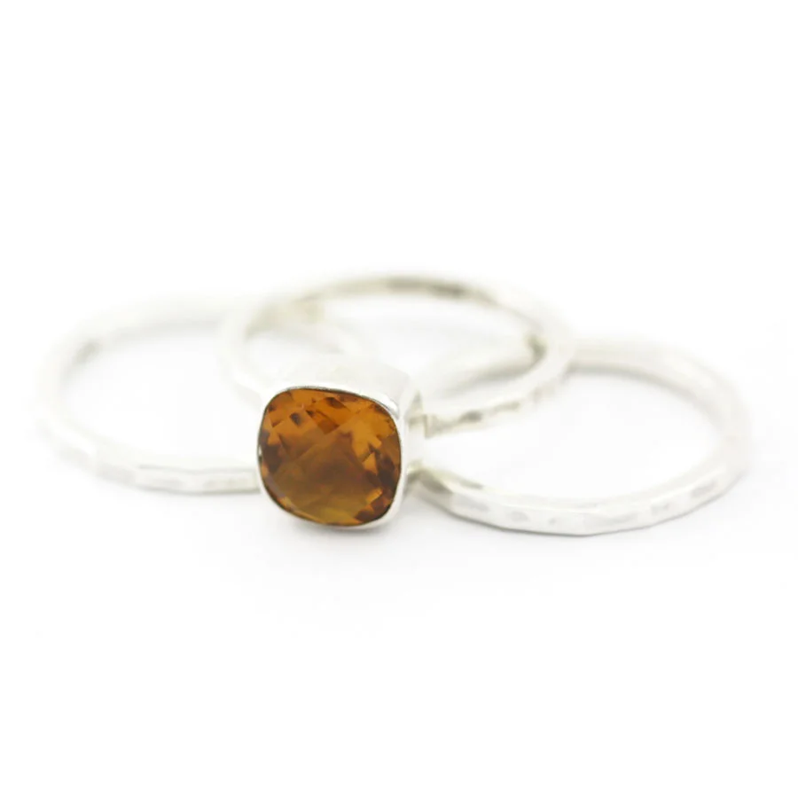 PADMA Citrine Stack Ring Set