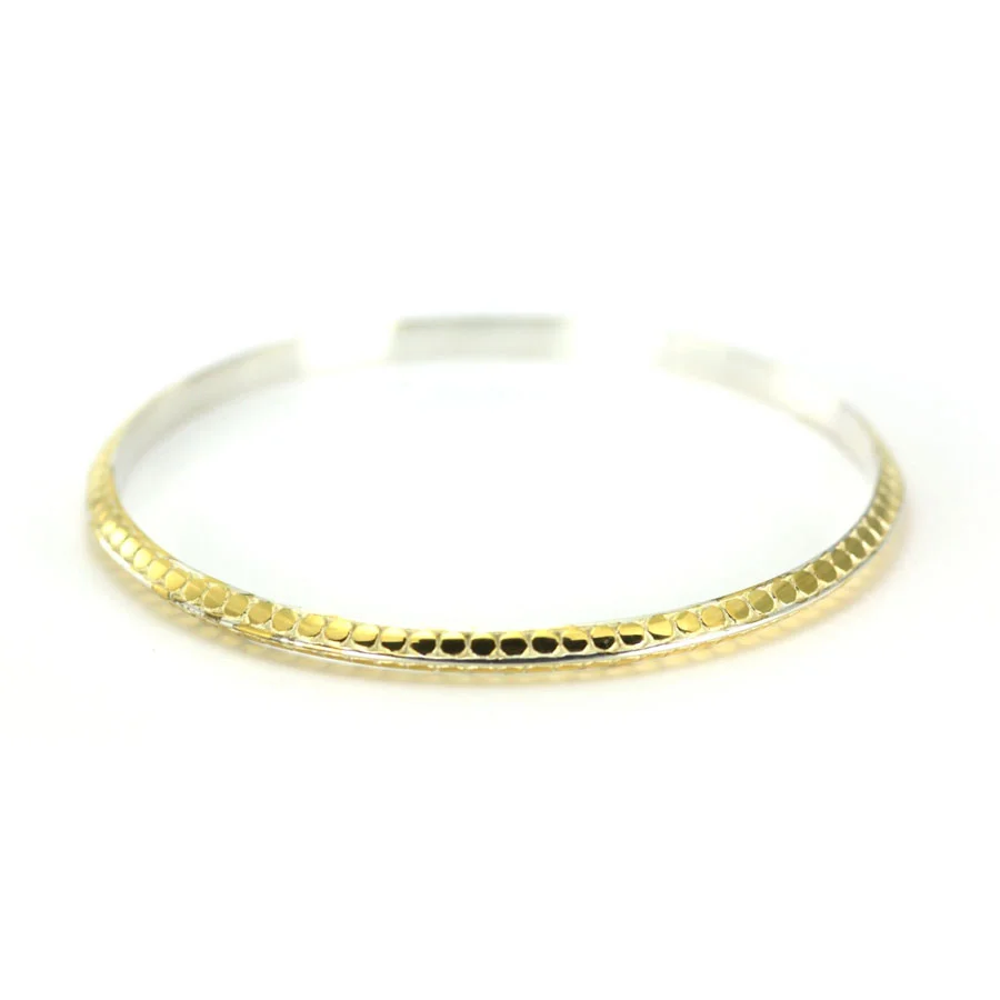 SOHO Sterling Silver Fair-Trade Bali-Style Bangle Bracelet. 66mm Inner Diameter. Available in 18k Yellow Gold Vermeil.