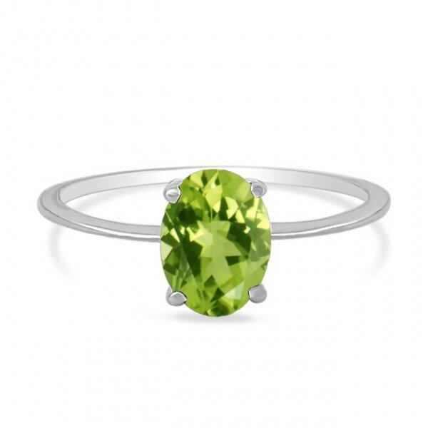 Peridot Oval Ring