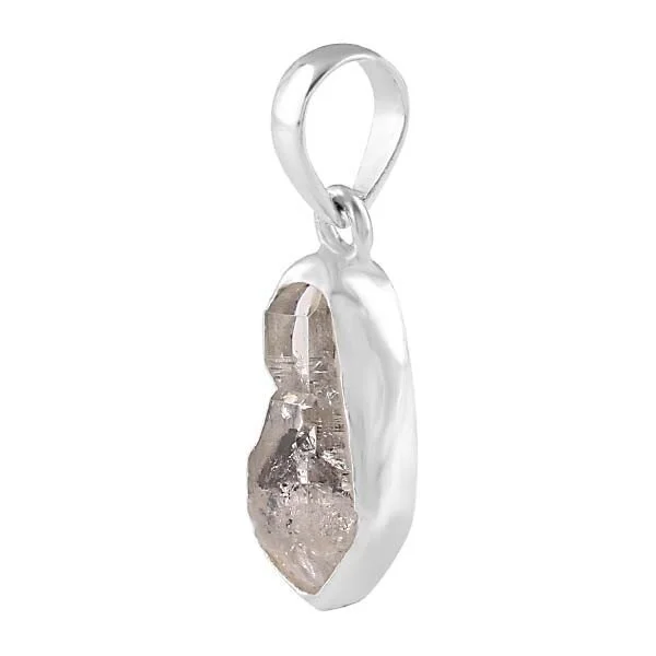 Herkimer quartz pendant forest pendant raw stone pendant electroformed pendant copper pendant raw diamond pendant deer pendant