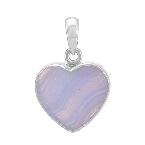 agate heart pendant