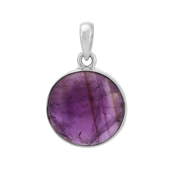 Round Amethyst Pendant