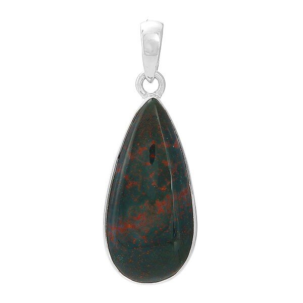 Bloodstone Pear Pendant