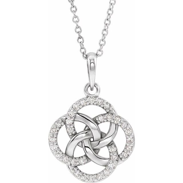 Diamond Five-Fold Celtic Necklace