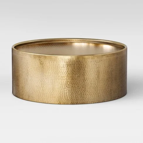 Gold Hammered Coffee Table
