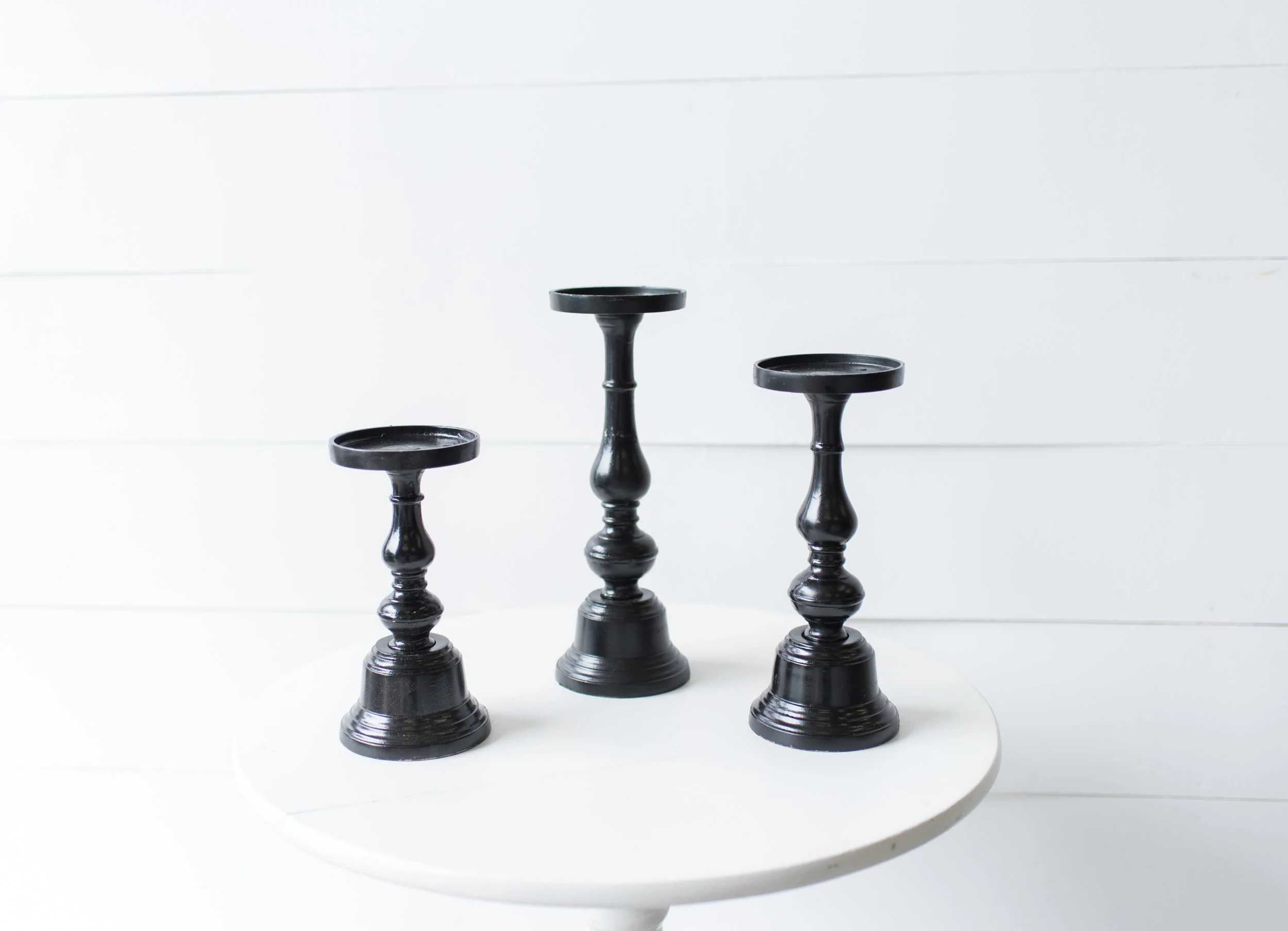 Athena Candlesticks | Black
