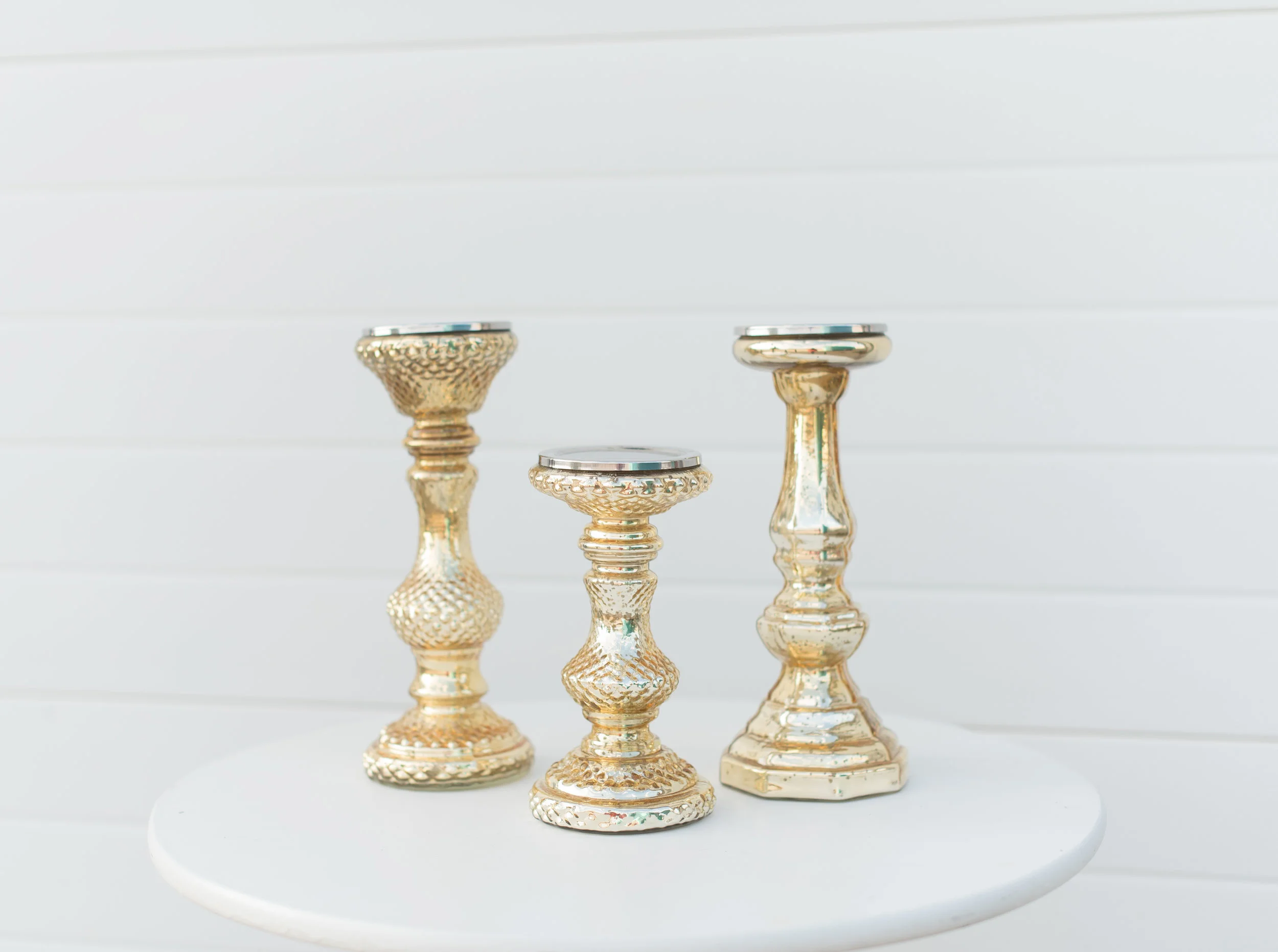 Gold Mercury Pedestals