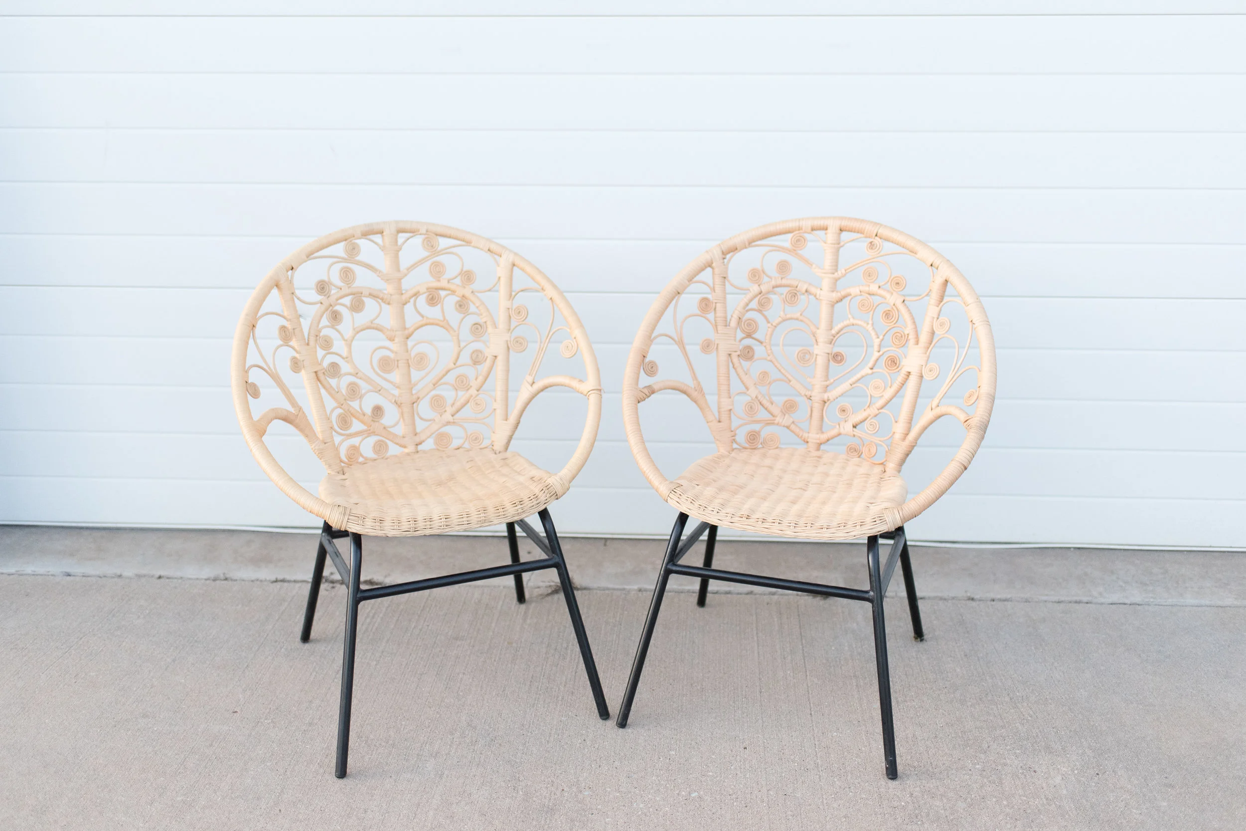 Wicker Heart Chairs
