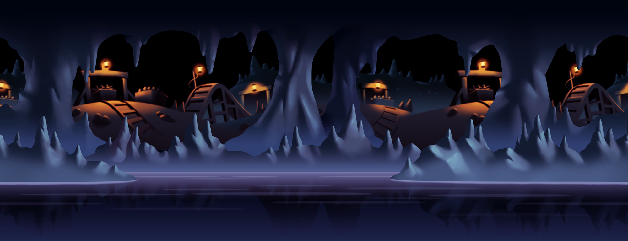 Preview of final background painting.