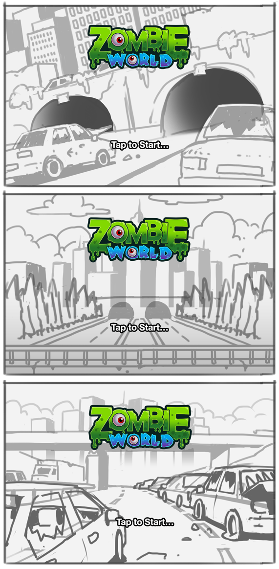Main Menu design process.