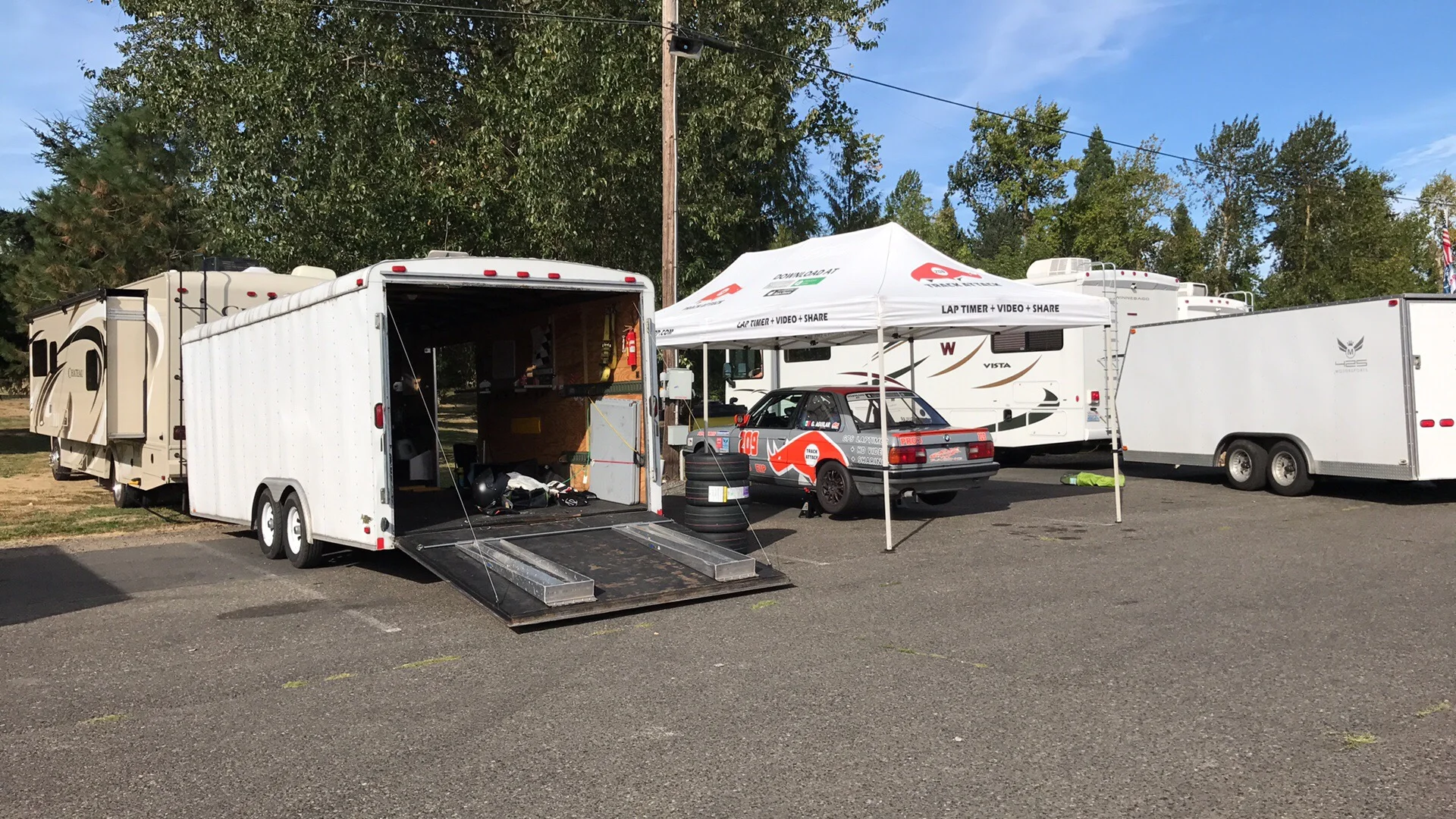 Our setup at Portland International Raceways