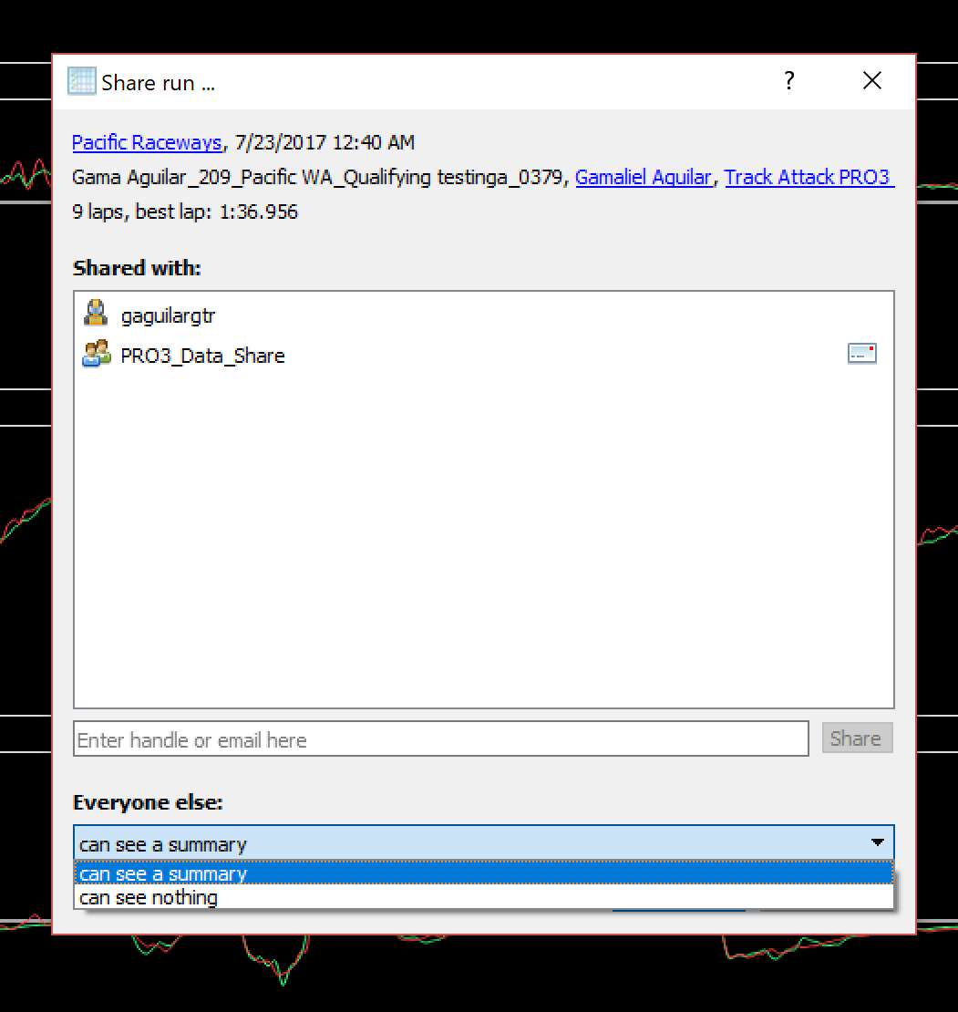 Simply enter a user handle, team handle or an email address