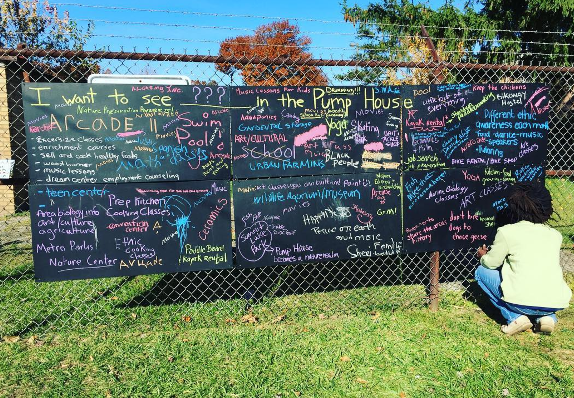 Residents shared their ideas for what they want to see the Pump House become.