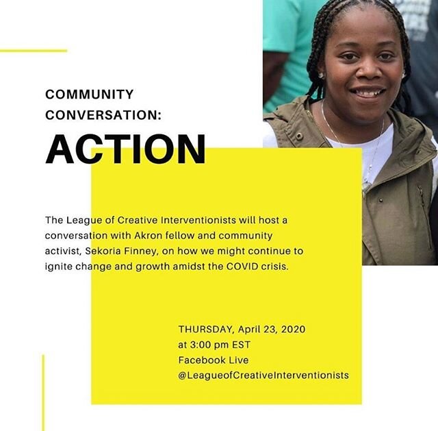 The League has moved all of our Community Conversations online. Join us tomorrow on FB Live at 3pm for our second installment featuring Charlotte Project Lead @quingwinn and Akron Project Lead and community activist, @sekoria_finney as they discuss h