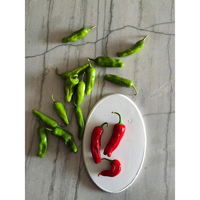 We're ready for the weekend and these little #shishitopeppers are ready for the skillet.