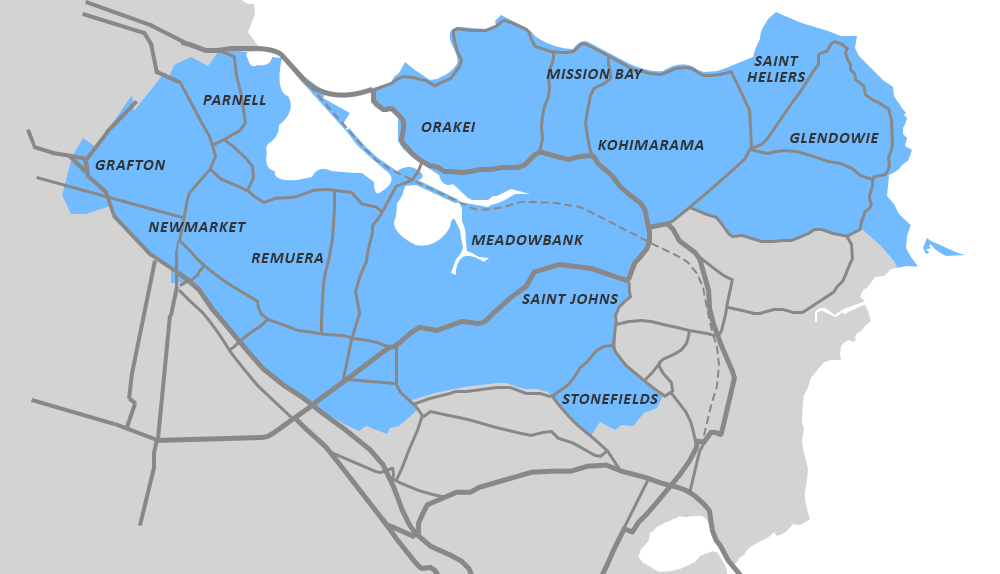Orakei Ward Boundaries 2019.png