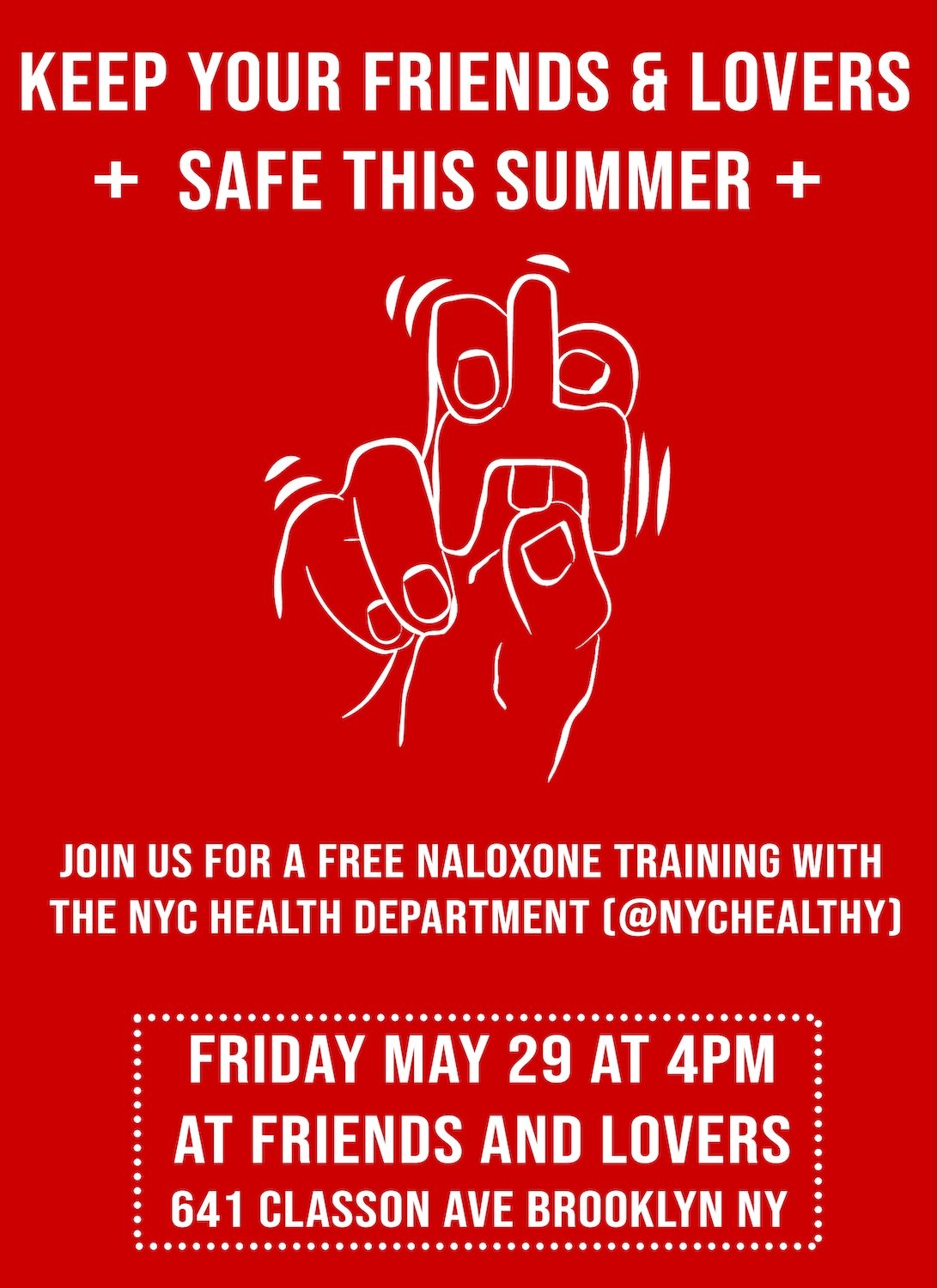 FREE naloxone training with the NYC Health Department