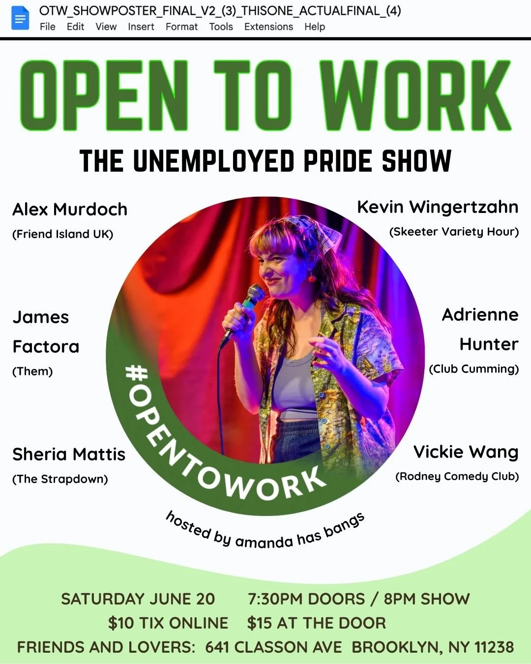 Open to Work: The Unemployed Comedy Show