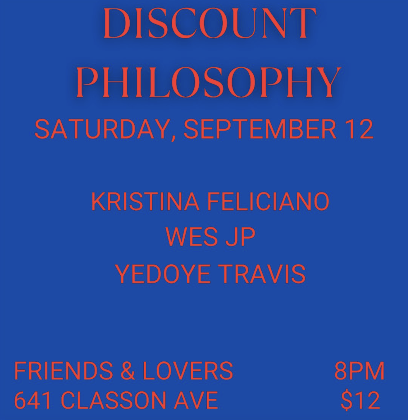 Discount Philosophy (LIVE COMEDY)