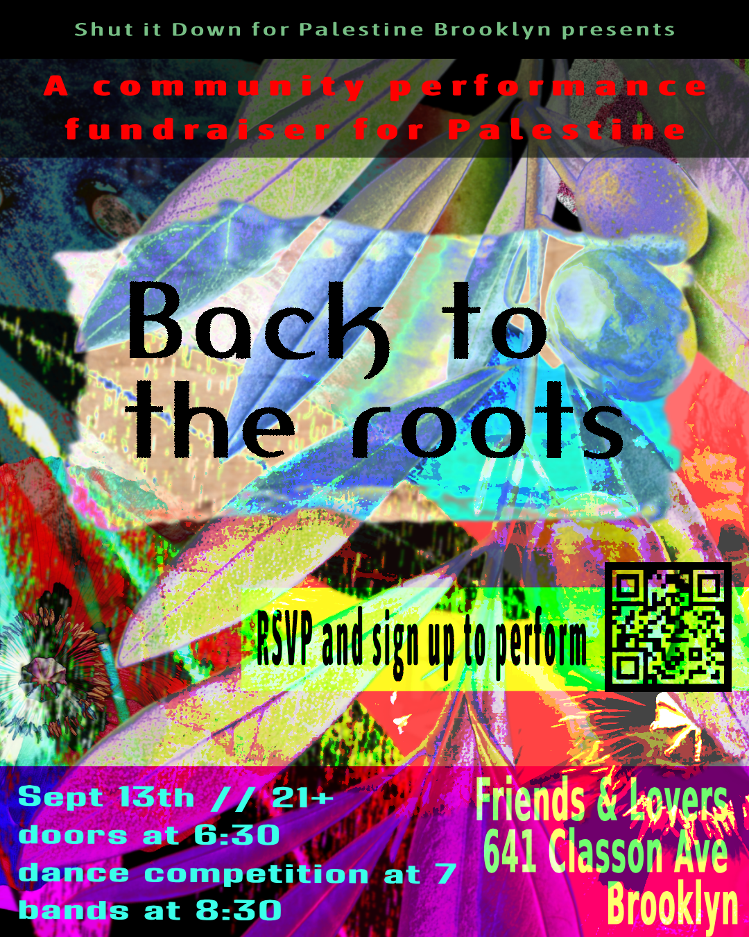 Back to the Roots: A community performance fundraiser for Palestine