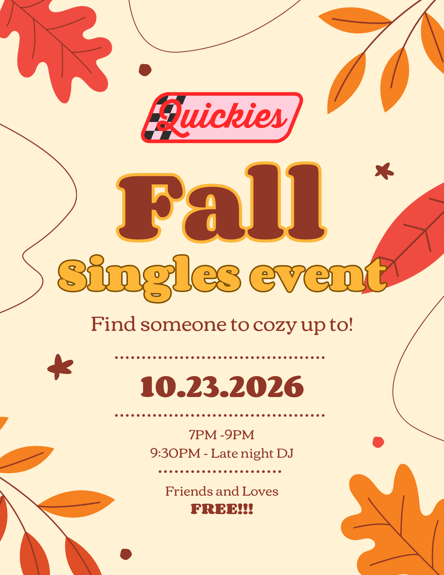 Quickies Singles Event 