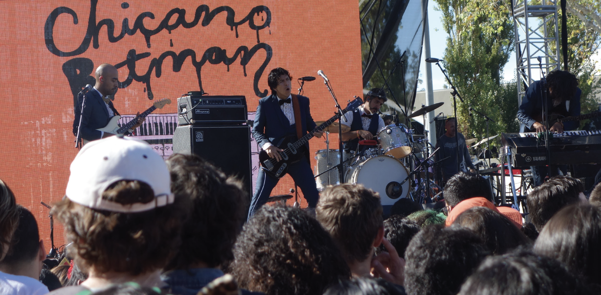 Chicano Batman playing for a full crowd at Beach Goth Oct. 22 2016. Photo by Charlie Vargas.