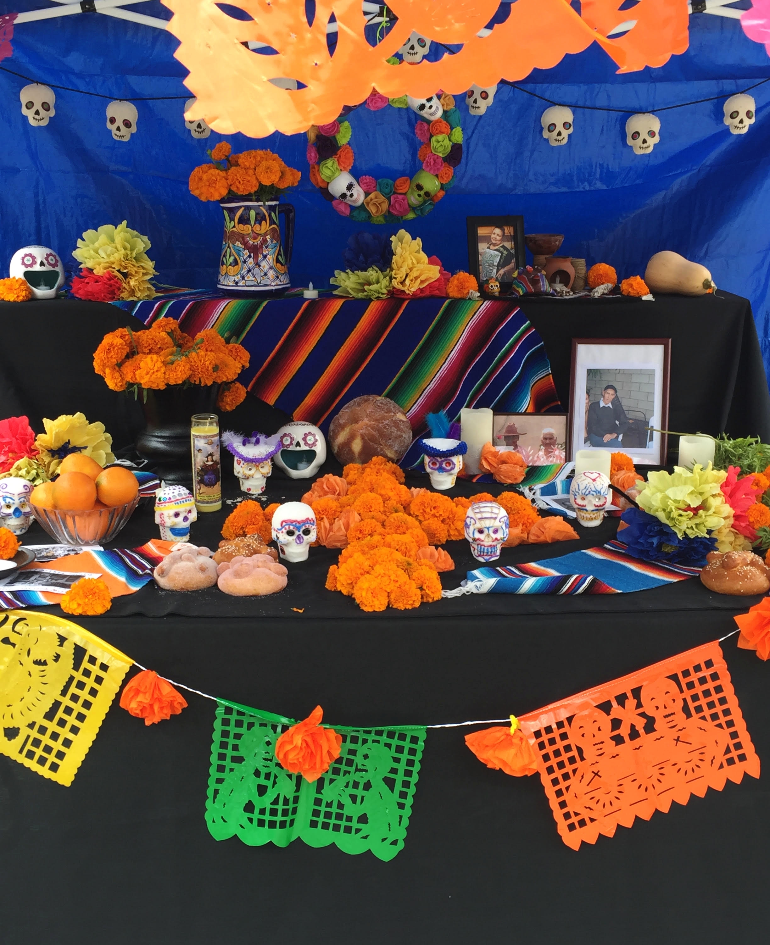  The shrine is a form of ancestor worship erected to pay homage to the dead. Dia de los Muertos (Day of the Dead) occurs every year, on November 2. Photograph by Christopher Salazar. 