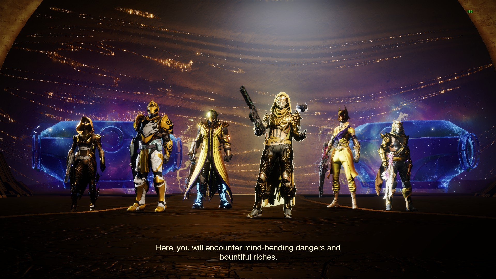 A group of Guardians all showing their golden colors