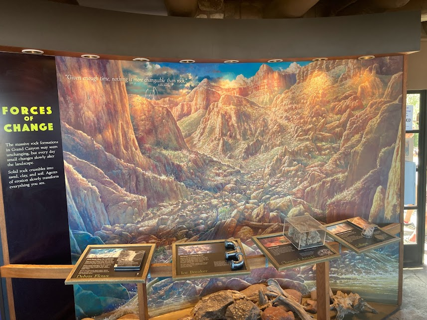 The Geology Museum displaying the causes of Erosion and The Forces of Change
