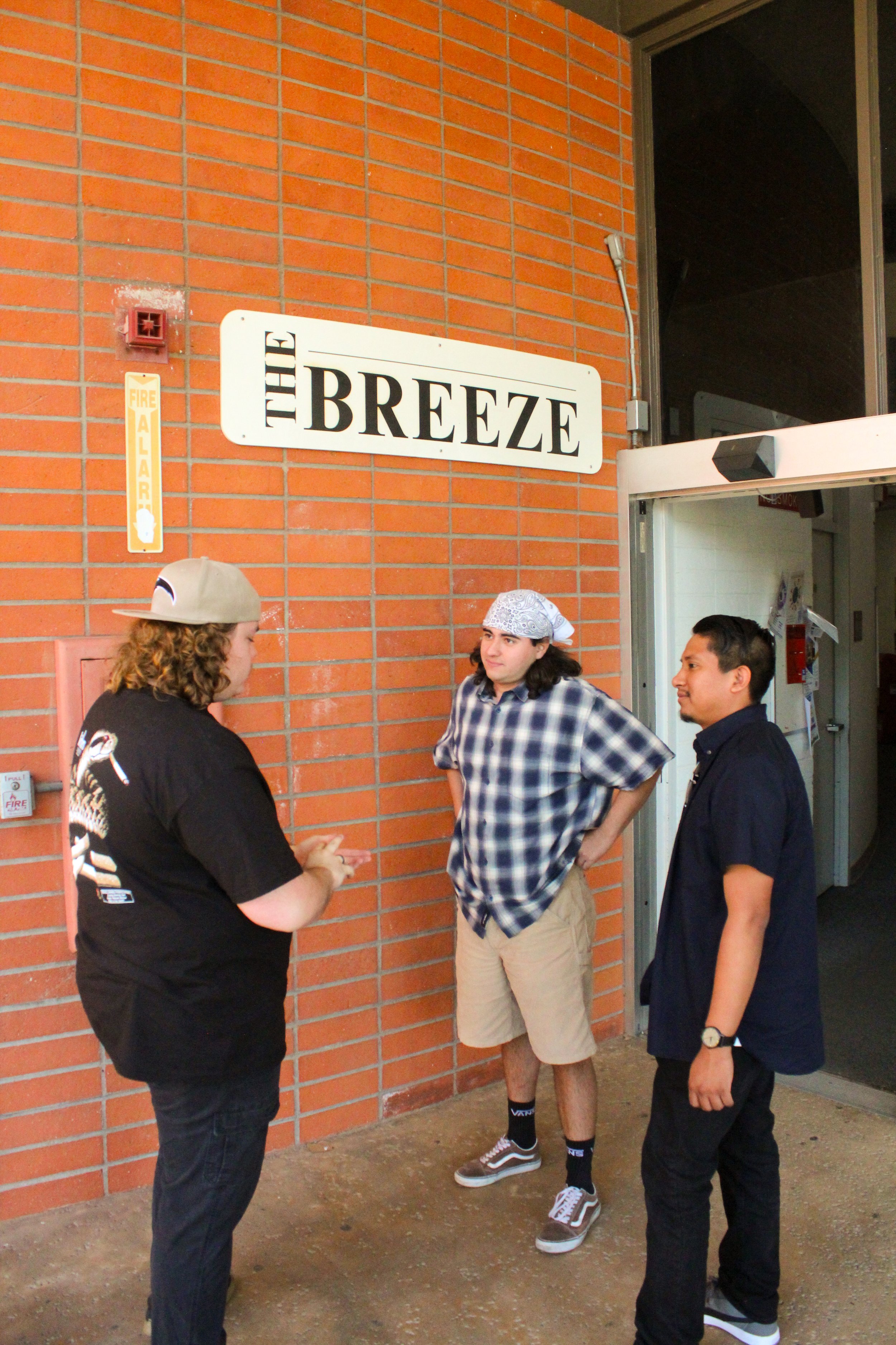 (From left to right) Nate, Paul, and Ed outside of The Breeze.