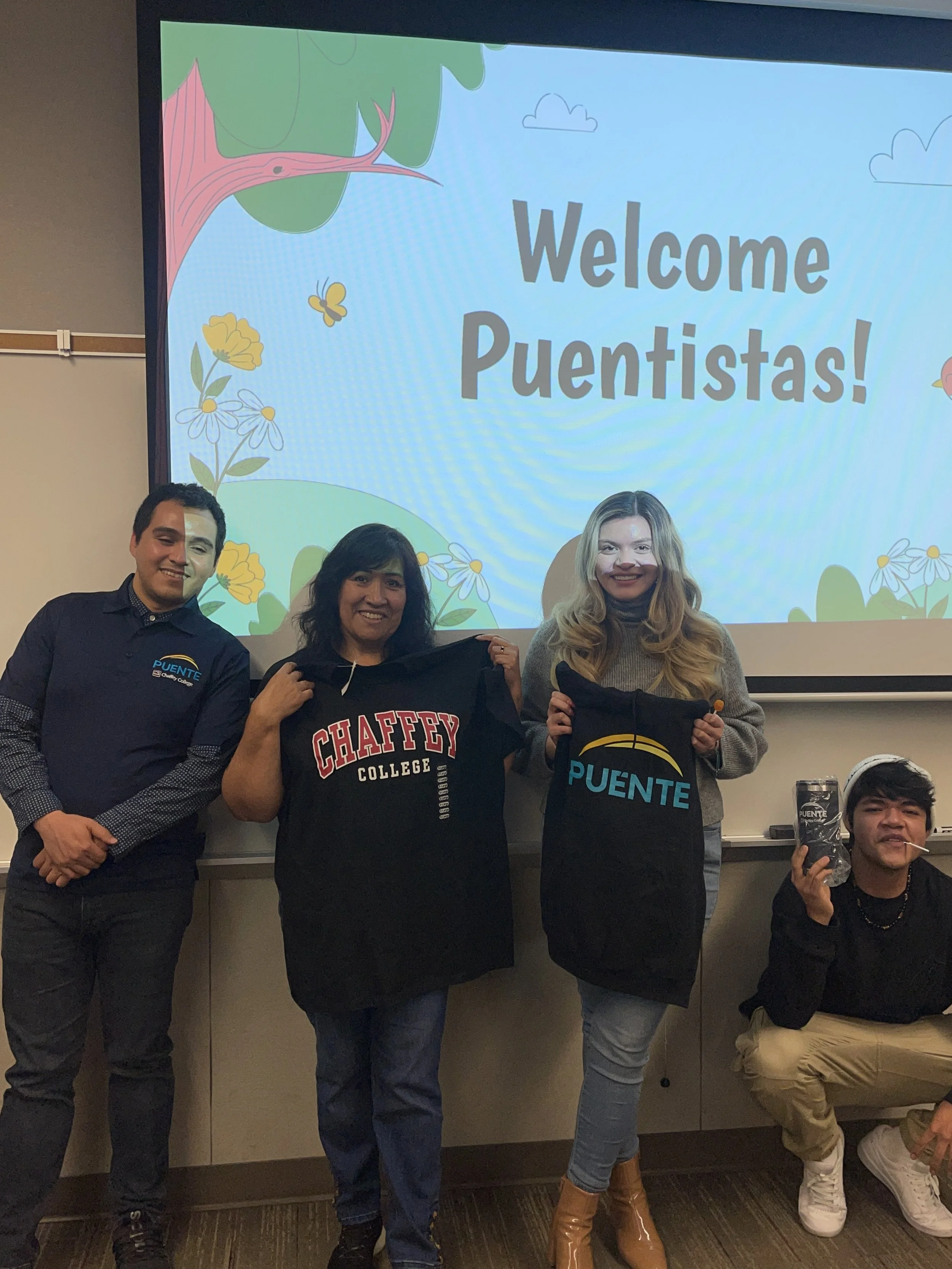 from left to right:Issac Munoz, Maria Castillo, Maria Zaldivar and Diego Sanchez