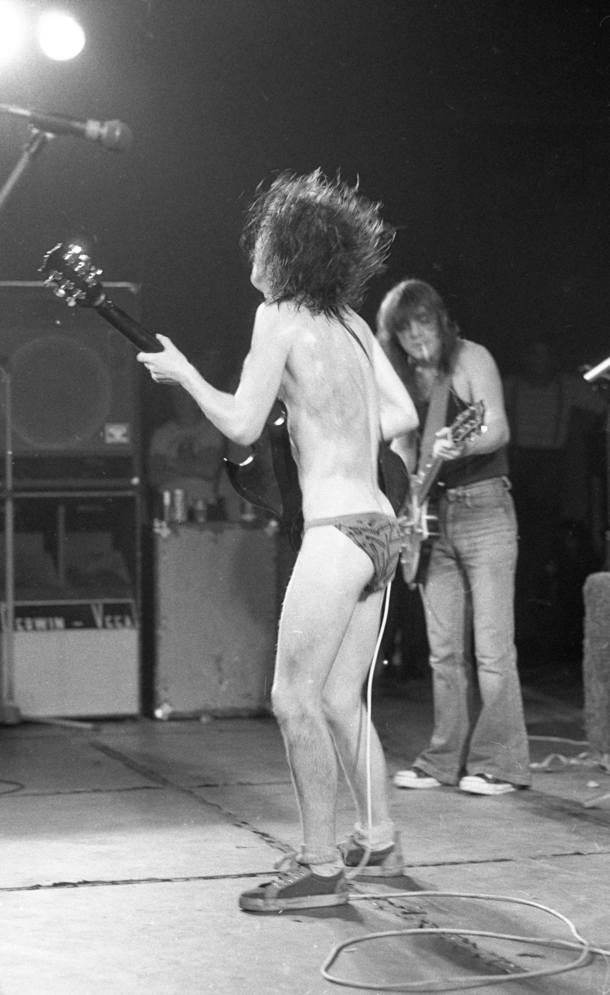  Angus Young performing with AC/DC 1979 