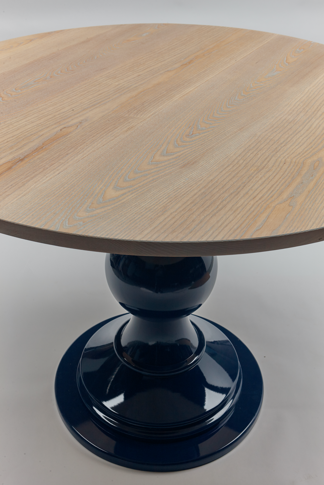Captain's Compass Table with Limed Oak Top