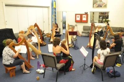 Teaching a harp workshop Sydney 2016