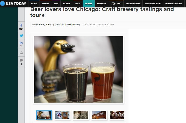 Since the days of bootlegging and Al Capone, Chicagoans have always liked their spirits and beer. Chicago has been right on trend, its craft breweries popping up as the movement has exploded across the country. There were 2,483 in 2013, up from 2,347 in 2012 and 1,521 in 2006 according to the Brewers Association.