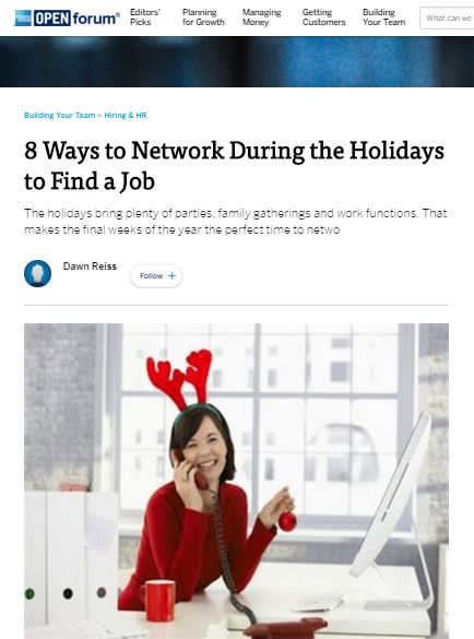 The holidays bring plenty of parties, family gatherings and work functions. That makes the final weeks of the year the perfect time to network, especially if you are looking for a job.