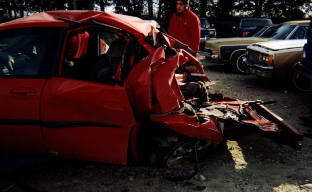 Surviving being in the back seat of the car that was rear ended by an oil tanker.