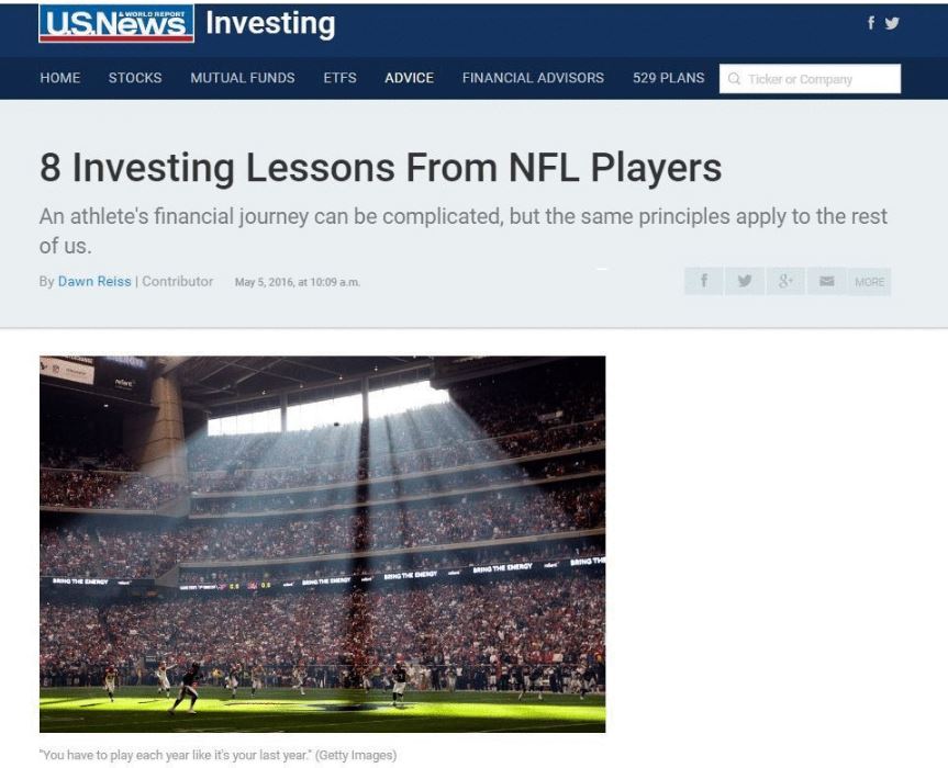 Plenty of stories have circulated about NFL athletes who are bankrupted two years after they retire, or undergoing financial stress. There are plenty of similar tales of woe about how restaurant owners or tech startups fail in their first year. "Every athlete is essentially an entrepreneur," says former NFL linebacker Dhani Jones, who now owns a Cincinnati-based private equity company. "When you get out the league, you're making the transition into the real world, but ultimately you've just sold your last business."