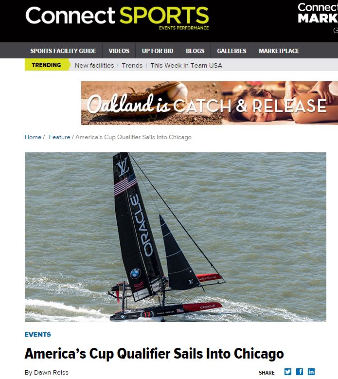 When it comes to sailing, Tod Reynolds, event director for the Louis Vuitton America’s Cup World Series Chicago event, says racing a hydrofoil—a sailboat that skims the surface—is like watching NASCAR on the water. The rocket ship-like sailboats will likely break speed records on Lake Michigan during the June 10-12 event.