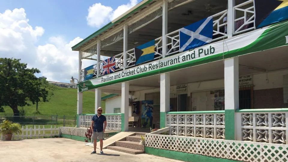 Outside of the Cricket Club.